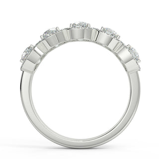 1.0 TCW Round Moissanite Eternity Diamond Wedding Band in 925 Sterling Silver- The ‘Holly’ Wedding Band - Danni Martinez