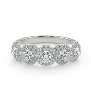 1.0 TCW Round Moissanite Eternity Diamond Wedding Band in 925 Sterling Silver- The ‘Holly’ Wedding Band - Danni Martinez