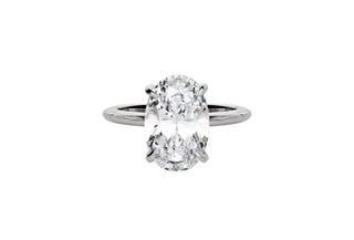 4.70 CT Oval Moissanite Solitaire Diamond Ring in 925 Sterling Silver- The ‘Marsha’ Ring - Danni Martinez
