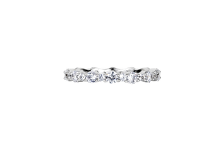 2.0 TCW Round Moissanite Full Eternity Diamond Wedding Band in 925 Sterling Silver- The ‘Madison’ Wedding Band - Danni Martinez