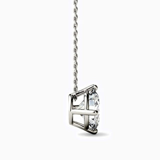 1.0 CT Round Moissanite Solitaire Diamond Necklace in 925 Sterling Silver- The ‘Sherry’ Necklace - Danni Martinez