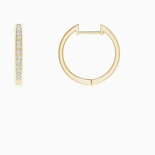 0.20 TCW Round Hinged Moissanite Hoop Earrings in 925 Sterling Silver- The 'Corinne' Earrings - Danni Martinez