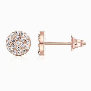 0.30 TCW Round Moissanite Cluster Stud Earrings in 925 Sterling Silver- The 'Larissa' Earrings - Danni Martinez