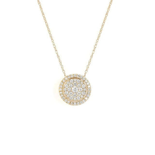 1.08 TCW Round Moissanite Halo Diamond Necklace in 925 Sterling Silver- The ‘Jocelyn’ Necklace - Danni Martinez