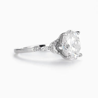 2.0 CT Oval Moissanite Vintage Diamond Ring in 925 Sterling Silver- The ‘Phoebe’ Ring - Danni Martinez