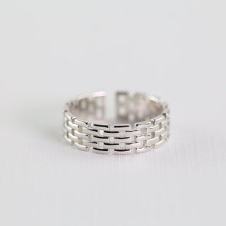 Cuban Chain Open Wedding Band in 925 Sterling Silver- The ‘Aidan’ Wedding Band - Danni Martinez