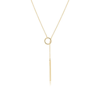 Plain Lariat Y Necklace in 925 Sterling Silver- The ‘Marianne’ Necklace - Danni Martinez