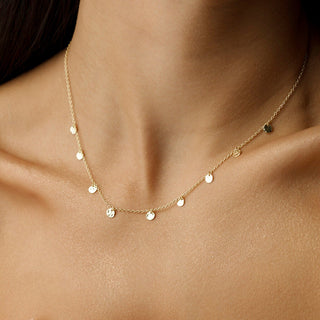 Plain Dainty Coin Necklace in 925 Sterling Silver- The ‘Holden’ Necklace - Danni Martinez