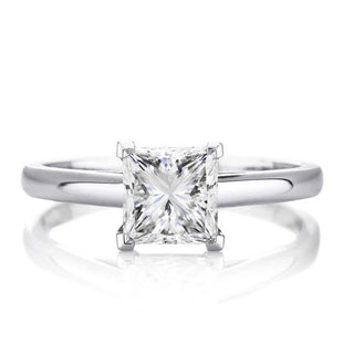 2.0 CT Princess Moissanite Solitaire Diamond Ring in 925 Sterling Silver- The ‘Chelsea’ Ring - Danni Martinez