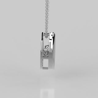 0.11 CT Round Moissanite Solitaire Diamond Necklace in 925 Sterling Silver- The ‘August’ Necklace - Danni Martinez