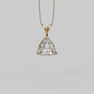 3.5 CT Trillian Moissanite Solitaire Diamond Necklace in 925 Sterling Silver- The ‘Silas’ Necklace - Danni Martinez