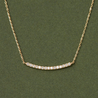 0.17 TCW Round Moissanite Pave Diamond Necklace in 925 Sterling Silver- The ‘Beth’ Necklace - Danni Martinez