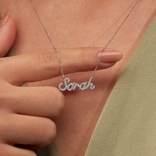 Personalized Diamond Necklace in 925 Sterling Silver- The ‘Casey’ Necklace - Danni Martinez