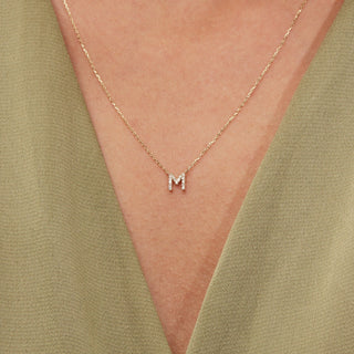 0.08 TCW Round Moissanite Dainty Diamond Necklace in 925 Sterling Silver- The ‘Harrison’ Necklace - Danni Martinez