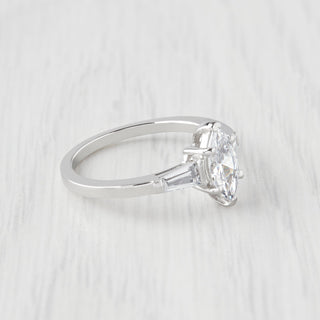 1.2 CT Marquise Moissanite Three Stone Style Diamond Ring in 925 Sterling Silver- The ‘Sabrina’ Ring - Danni Martinez