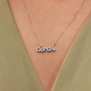 Personalized Diamond Necklace in 925 Sterling Silver- The ‘Casey’ Necklace - Danni Martinez