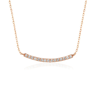 0.17 TCW Round Moissanite Pave Diamond Necklace in 925 Sterling Silver- The ‘Beth’ Necklace - Danni Martinez