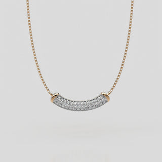 0.21 TCW Round Moissanite Dainty Diamond Necklace in 925 Sterling Silver- The ‘Carrie’ Necklace - Danni Martinez