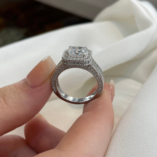 1.5 CT Princess Moissanite Vintage Diamond Ring in 925 Sterling Silver- The ‘Alicia’ Ring - Danni Martinez
