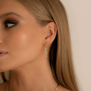 Shimmering Chain Earrings in 925 Sterling Silver- The 'Tabitha' Earrings - Danni Martinez